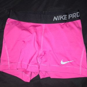 Women’s Magenta Nike Pro Shorts